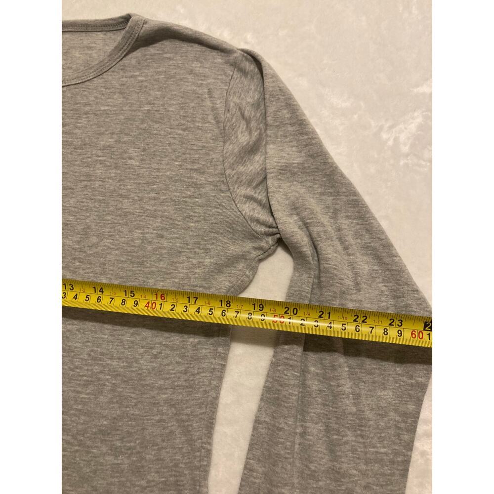 Anvil Women Gray Long Sleeve Shirt Pink Embroidery Size XL - Picture 6 of 9